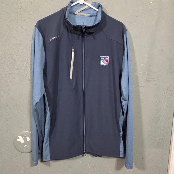 Zero Restriction Mens New York Rangers Full Zip Jacket XL NHL Golf z710